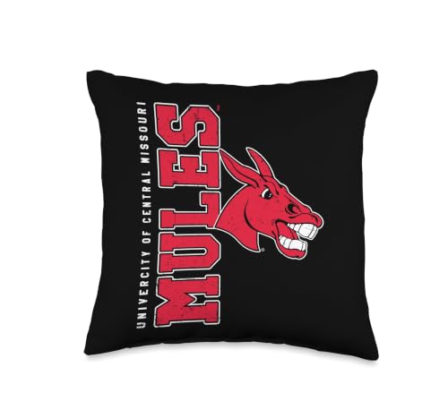 Central Missouri Mules UCM | Official NCAA Merch | LCUCM0002 Throw Pillow