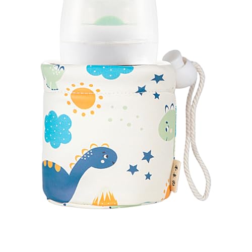 Funda para biberón de guardería, piel sintética suave, diseño aislado, capa de conservación del calor para uso doméstico, viajes al aire libre, sala de estar, caminar, cochecito, picnic