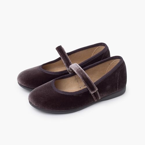 Velvet Mary Janes Girls Hook-and-Loop Strap4