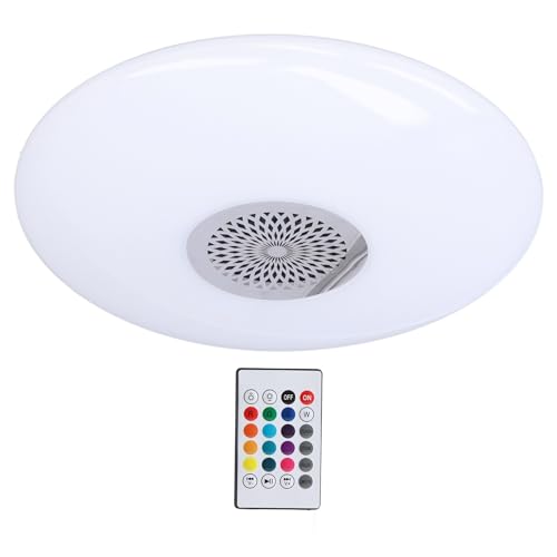Lampadina LED per Musica, 24W E27 RGB Lampadina Che Cambia Colore con Telecomando, Altoparlante Musicale Intelligente Plafoniera Lampadina da Discoteca Stereo Wireless per la
