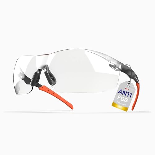 Image of Pickleball Safety Glasses Women Men, Protection, Classic Orange | ANSI Z87.1, Anti-Fog & Scratch Resistant Goggles for Work, Racquetball, Squash