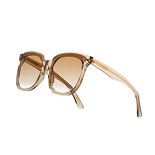 VOFO VISION Oversized Cateye Sunglasses for Women Trendy 2021,Big Cute Square Sun Protection Shades VF4403