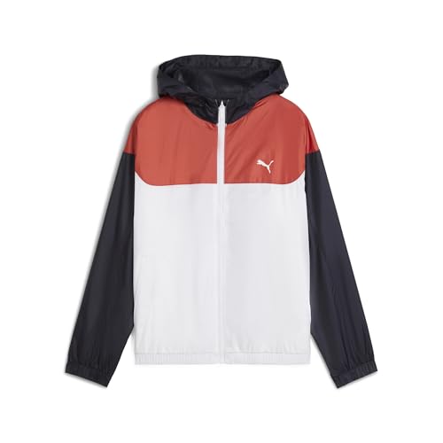 PUMA Mesh Lined Windbreaker, Cortavientos Unisex Niños, PUMA White,