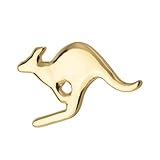 Pin de solapa de metal de color dorado con diseño de canguro Australia, 2 x 2,4 cm, insignia dorada pulida, símbolo icónico de la vida silvestre australiana para orgullo nacional, regalos de viaje