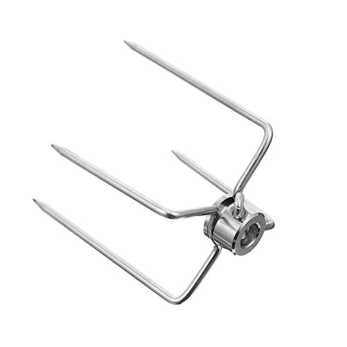 AKOOSY Forchetta Per Barbecue in Acciaio Inossidabile 304, Spiedino Per Carne Leggero e Resistente, Utensile Per Barbecue All'aperto, Adatta a Kebab e Alette Di Pollo