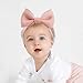 Esumun Stand Bow Hair Bow Headbands 3Pcs, Adjustable Baptism Festival New Year Hair Bands for Baby Infant Toddlers School Girls