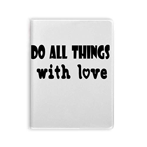 Carnet de notes souple Things with Love idéal pour le bureau et les cafés