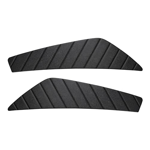 DashSkin Door Panel Inserts Door Panel Inserts (Left+Right Pair) Compatible with 2010-2014 Ford Mustang in Pleated Black - Hard Molded Plastic Door Skin Cover