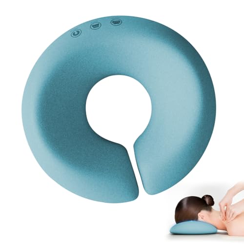 XPJBKC Massage Headrest for Bed, Face Down Pillow, U-Shaped Massage Face Cradle Pillow, Ergonomic face Cradle Cushion, face Cushion for massage Table, Spa, Salons (Blue)