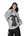 Aelfric Eden Dog Graphic Hoodie Oversized Cute Star Sweatshirt Unisex Y2k Casual Hooded Pullover Grey X-Large