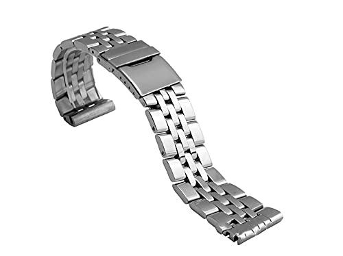 Bracelet montre acier rapide 24mm maillons pleins et robustes - 5