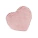 heimtexland ® Kuschelkissen Plüsch Herz 30x34 cm Flanell Deko Herzkissen Geschenk Kissen Valentinstag Typ766 Rosa