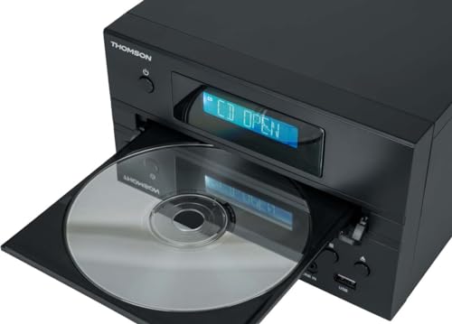 Thomson Micro Chaine Bluetooth Radio CD MP3 (Bois et Noir)