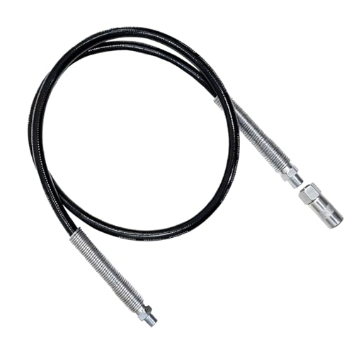 DCGG5703-42 Grease Gun Hose for Dewalt Double Spring Flex Hoses 42 Grease Gun Flexible Hose Extension with Coupler 10000PSI 1/8 NPT Threads Grease Gun Fittings