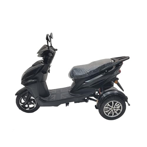 Image of Thrill 3W Electric Scooter | 3-Wheeler Low-Speed Electric Scooter for Senior Citizens & Differently Abled | Non-RTO EV with 60-80 km Range | 48V 30AH Lithium Battery with Charger (Black)
