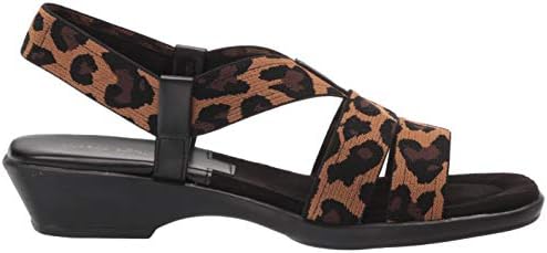 Easy Street Women's Block Heel Sandal Wedge, Leopard Gore, 6 | Image 5