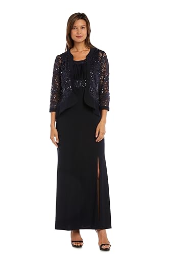 R&M Richards Women's Ruffle Lace Ensemble