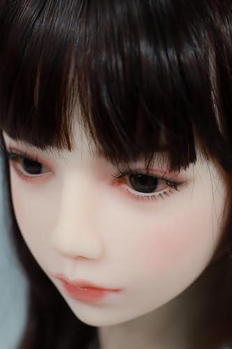 フィギュア ヘッド単体 高度なTPE ヘッド 頭のみ ウィッグタイプ 2種類の接続方式 ウィッグタイプ #203-ダークブラウンのかつら（Amazon）