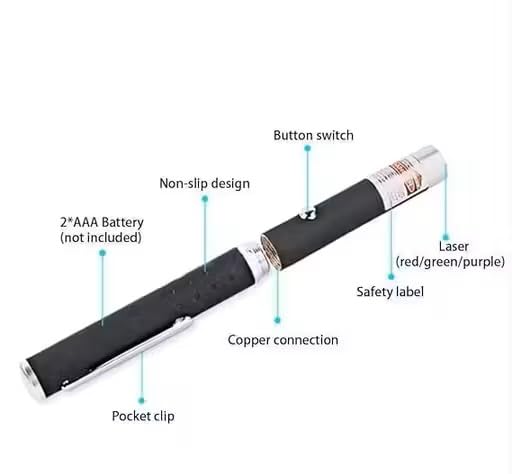 Image of Multipurpose Unique Powerful Green Laser Light Pen | Adjustable Cap | Green Laser Pointer | 2000 Mtrs. Laser Light for Kids |