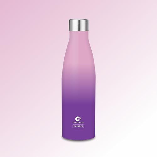 Image of Clay Craft Vacbott Gerald Dual tone Insulated Double Wall|18 Hours Hot and 24 Hours Cold Water Bottle Vacuum Insulated|Thermosteel|Flask 1000ml Bottles|BPA-Free|BIS Certified|1Year Limited Warranty