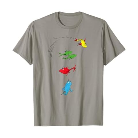 Dr. Seuss One Fish Two Fish Red Fish Blue Fish T-Shirt Cover