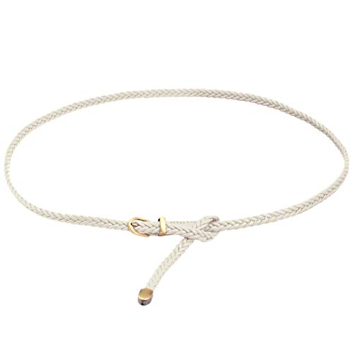 Ayliss Braided Belt Women PU Leather Skinny Woven Belt for Jeans Pants Thin Dress Waist Belt with Pin Buckle