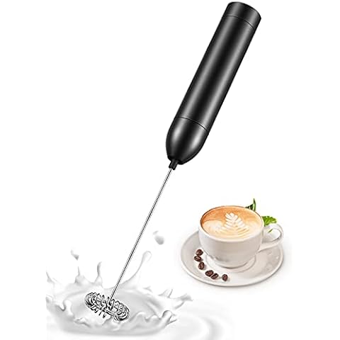 Mohard Milk Frother Handheld, Aluminum Alloy Mini Electric Foam Maker Coffee Frother, High Power 12000 RPM Motor, Battery Operated Whisk Drink Mixer for Latte, Cappuccino, Matcha, Hot Chocolate Cover