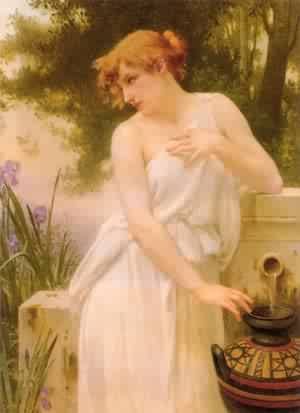 Peinture à l'huile Beauty at The Well Guillaume Seignac - Toile décorative 30x36 pouces