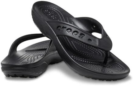 Crocs Unisex Baya II Flip Flops, Black, Numeric_10 US Men | Image 3