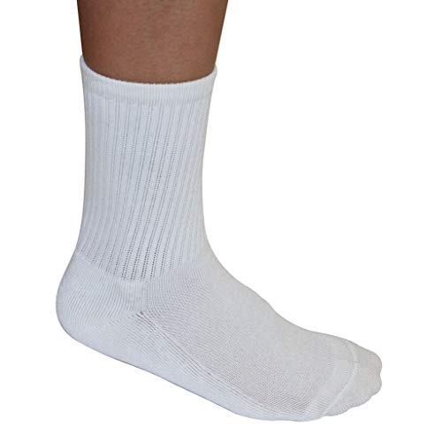 Spun Bamboo Men's Organic Bamboo Viscose 3/4 Crew Athletic Socks - Ultra-Soft Socks - Cushion Comfort Crew Socks - Superior Wicking Crew Socks - Seamless Crew Socks - Natural