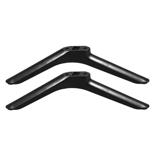 Dranvosk Universal TV Stand Legs for 32Inch TVs | 2PCS Replacement TV Feet with Screws | Easy Install Plastic Mounting Brackets, Black Tabletop Base Stand