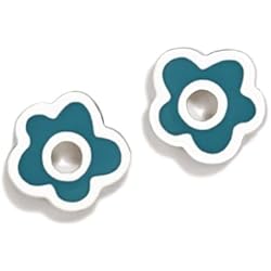 Pendientes Pequeños Agatha Agatha Ruiz de la Prada Pendientes 925m Plata Ley NÁCARA niña 8mm. flor azul esmaltada