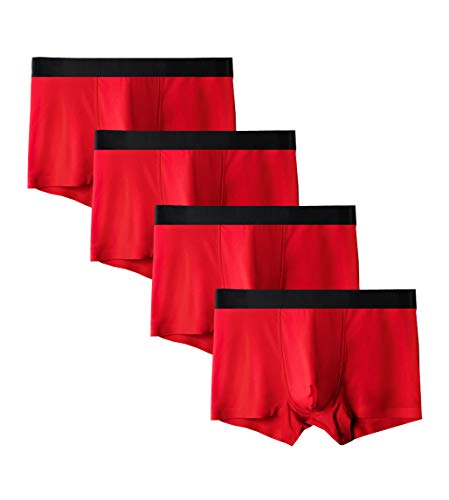 Men's Seamless Cotton Trunks Underwear Short Leg Pack