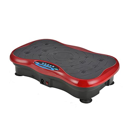 Máquina de ejercicio de placa vibratoria, máquina de plataforma vibratoria, máquina de vibración corporal, máquina vibratoria, compacta y más ligera (rojo)