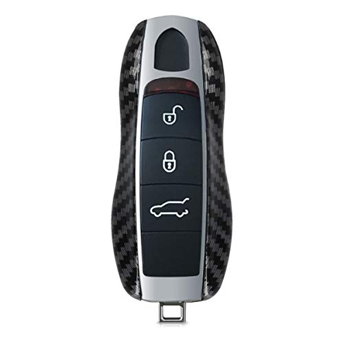 kwmobile autosleutelhoes compatibel met Porsche 3-knops autosleutel (alleen Keyless) - hardcover beschermhoes - Carbon… - Image 4