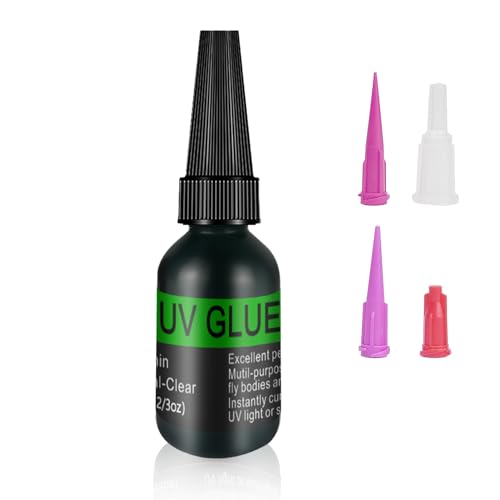 Riverruns UV Clear Glue Three Formula Thin Glue Fly Tying for Building Flies Flies Heads Bodies and Wings Tack Free Special Introductory Sale!(UV Thin Glue)