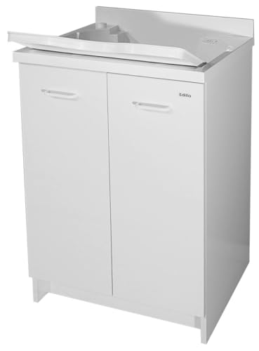 Mobili Lavatoi Montegrappa Mobile Lavatoio 60x50x85cm 2 Ante ASSE in Termoplastico Edilla Bianco
