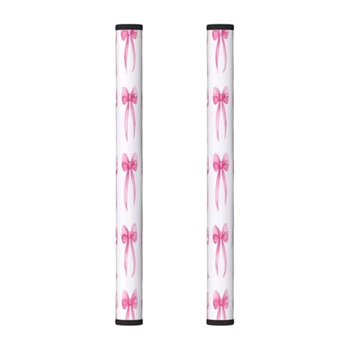 ZSUUGJ Copertura per maniglia della porta del frigorifero con fiocchi rosa, copertura per maniglia del frigorifero, maniglie lavabili per elettrodomestici da cucina, protezione decorativa per