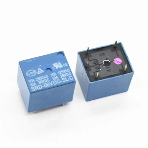 Relés SRD-06VDC-SL-C de 6V para automatizar el encendido de luces en el hogar