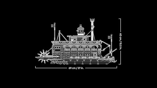 LEGO Ideas 21356 Le Bateau à Vapeur du Mississippi Set de Construction pour Adulte - vue 9