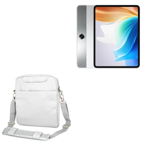 BoxWave Case Compatible with Oppo Pad Air2 - Encompass Urban Bag, Over Shoulder Messenger Straps Handle Bag Pockets - Cool Grey