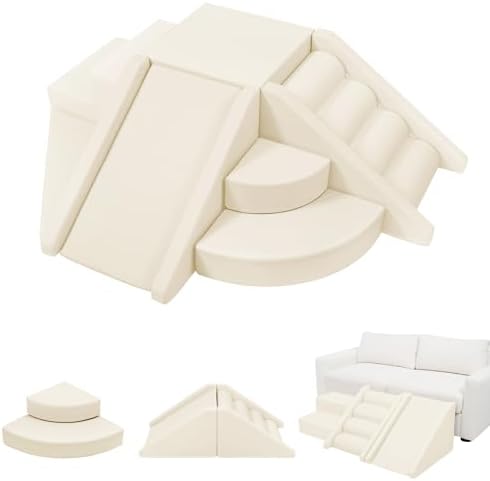 Merax Indoor Climbing Toys for Toddlers, 9-Piece Foam Climbing Blocks