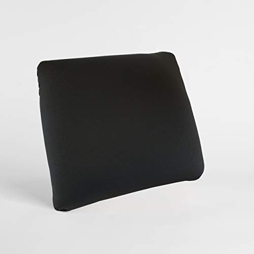 Cushie Pillows 11 inches x 11 inches Microbead Squishy/Flexible/Comfortable Square Pillow (Black)