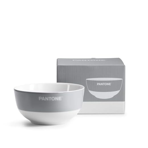 PANTONE™ - Bol Petit Déjeuner Porcelaine Résistante, Durable, Anti Taches, Rayures, Odeurs - Bowl Tasse Grande Cereales et Bol Soupe 650ml 13,8x7 Lave Vaisselle et Micro Onde, Bols Idee Cadeau 1 Pièce