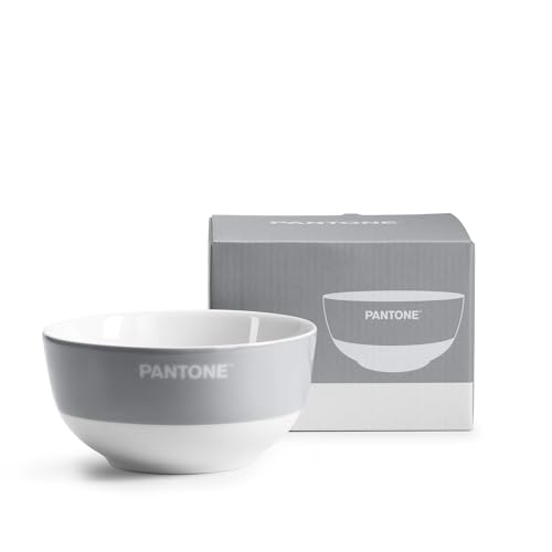 PANTONE™ - Cuenco Desayuno de Porcelana Resistente, Durable, Antimanchas, Arañazos y Olores - Bol Tazón Grande Comida y Aperitivo 650 ml 13,8x7 Ensaladera para Lavavajillas y Microondas e Ideas Regalo