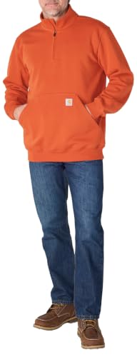 Image of Carhartt Men's Marquette 1 /4-Zip Mock-Neck Sweatshirt