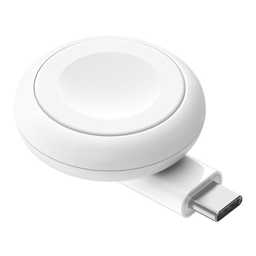 Image of Belkin BoostCharge USB-C Portable Charger for Apple Watch (MFi Certification, for Apple Watch Series 9, Series 8, Series 7, Ultra, etc., Compatible with MacBook, iPhone 15, etc., White)