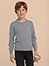 Haloumoning Boys Striped Long Sleeve Sweater Kids Fashion Crewneck Knit Pullover Fall Clothes 5-14Y Grey