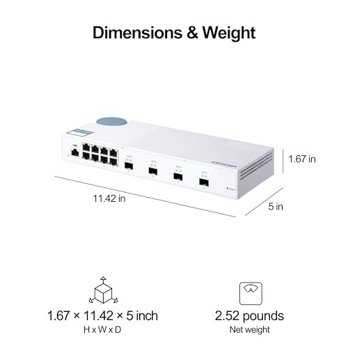 Image of QNAP QSW-M408S 10GbE Managed Switch, with 4-Port 10G SFP+ and 8-Port Gigabit