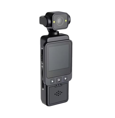 Caméra vidéo portable HD 1080p stabilisée avec lumière LED et WiFi intégré